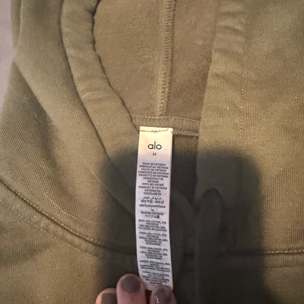 ALO Yoga Olive Green Accolade Hoodie